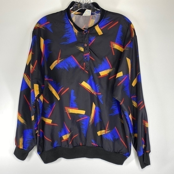 Vintage XTRA Pullover Polyester 80's Long Sleeve Shirt Size 38/Large - Picture 1 of 7